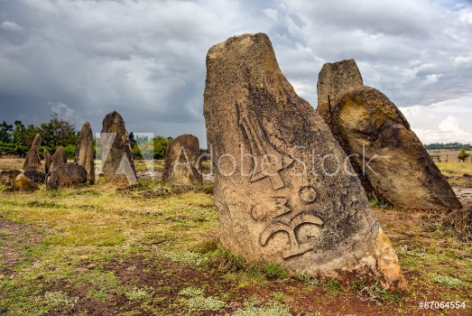 Picture of Megalithic Tiya stone pillars Addis Ababa Ethiopia
